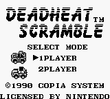 Dead Heat Scramble title screen for GameBoy